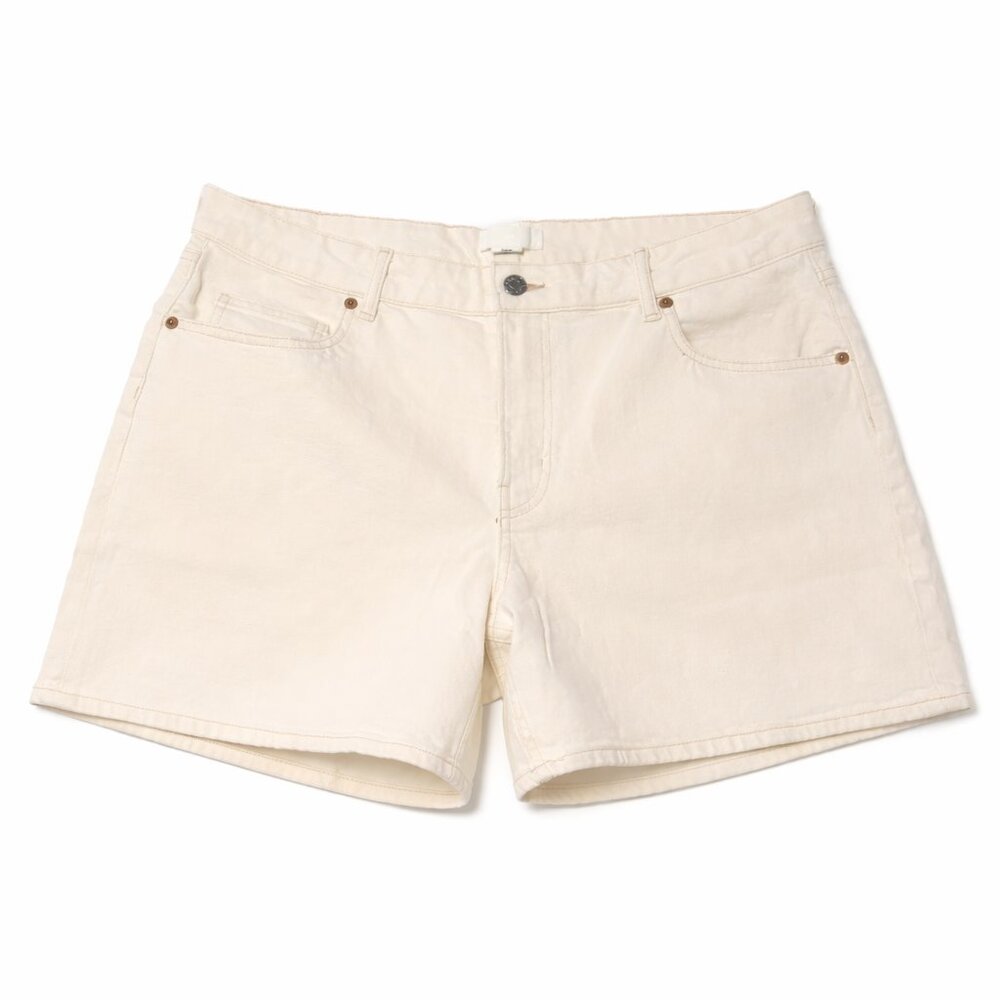 Womans Jean Shorts in Ecru Denim
